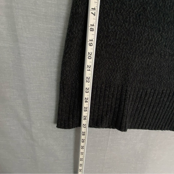 Only Black Cowl Button Neck Sweater Hip Length Black Heather Extra Small - Picture 3 of 9